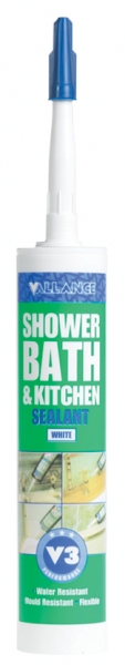 Bostik V3 Shower Bath & Kitchen Sealant   - White - Standard - Box of 12